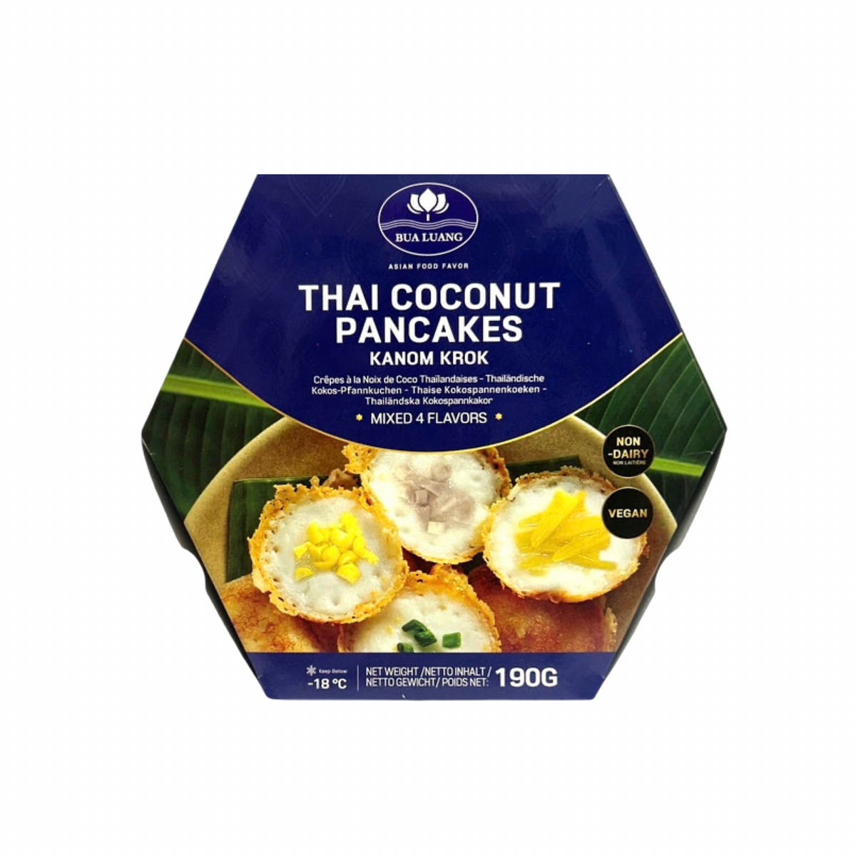 BUA LUANG Thai Kokos-Pfannkuchen Mix (ขนมครกรวมรส บัวหลวง) 190g