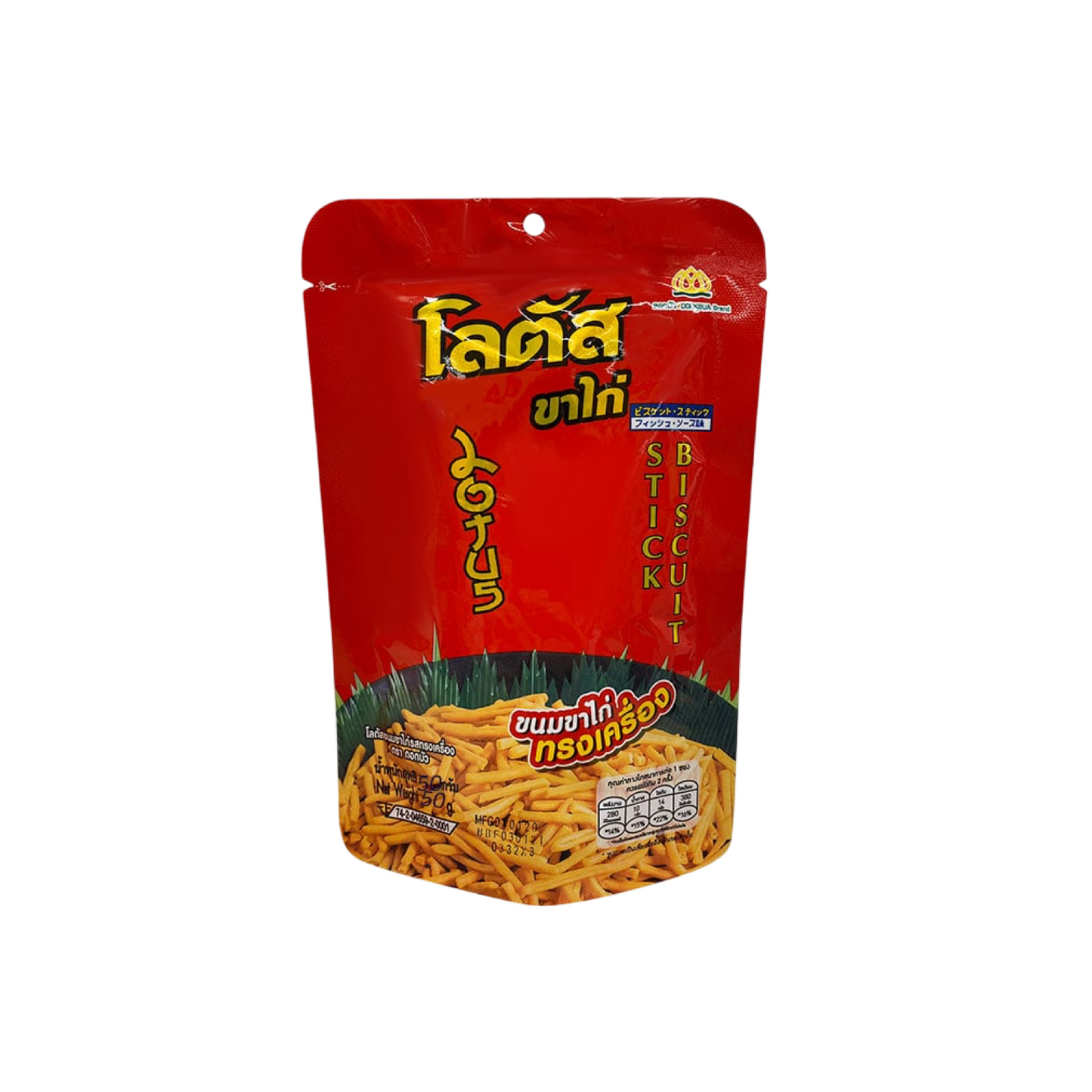 LOTUS Brotsticks mit Gewürzmischung (ขนมขาไก่ รสทรงเครื่อง โลตัส) 50g
