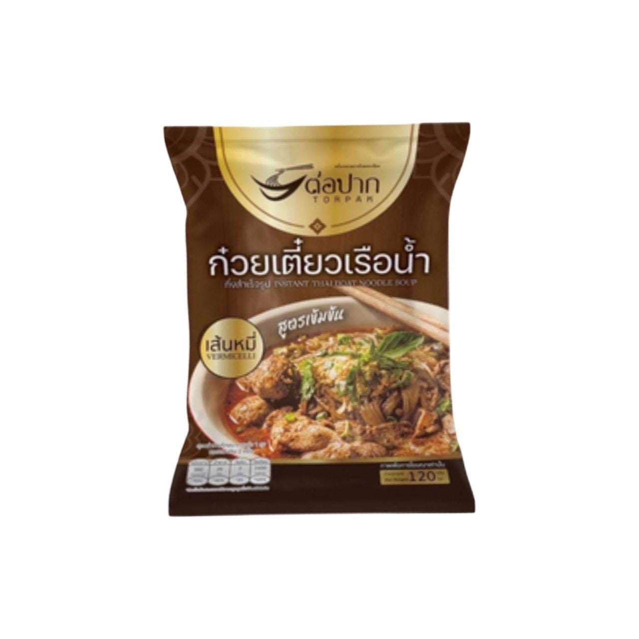 TORPAK Instant-Bootsnudeln mit Reis-Vermicelli (ก๋วยเตี๋ยวเรือ เส้นหมี่ ต่อปาก) 150g