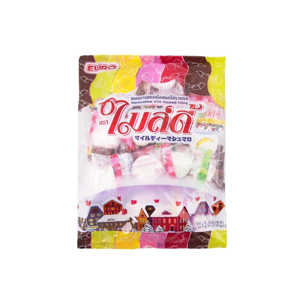 MILDY Marshmallows mit Füllung (มาร์ชเมลโล่สอดไส้ ไมล์ดี้) 120g
