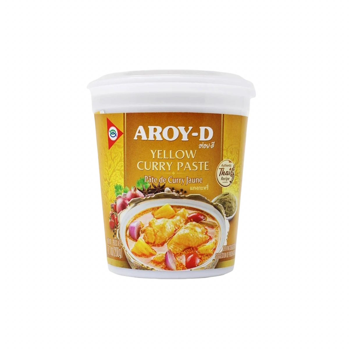 AROY-D Gelbe Currypaste Würzpaste (น้ำพริกแกงกะหรี่ อร่อยดี) 200g - Ohayo Asia Shop