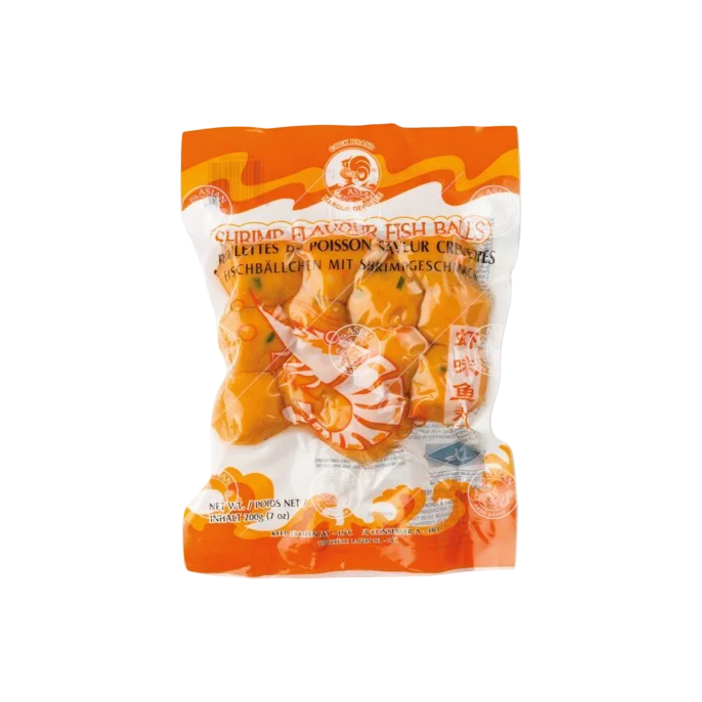 COCK Fischbällchen mit Garnelen (ลูกชิ้นปลาผสมกุ้ง ตราไก่) 200g