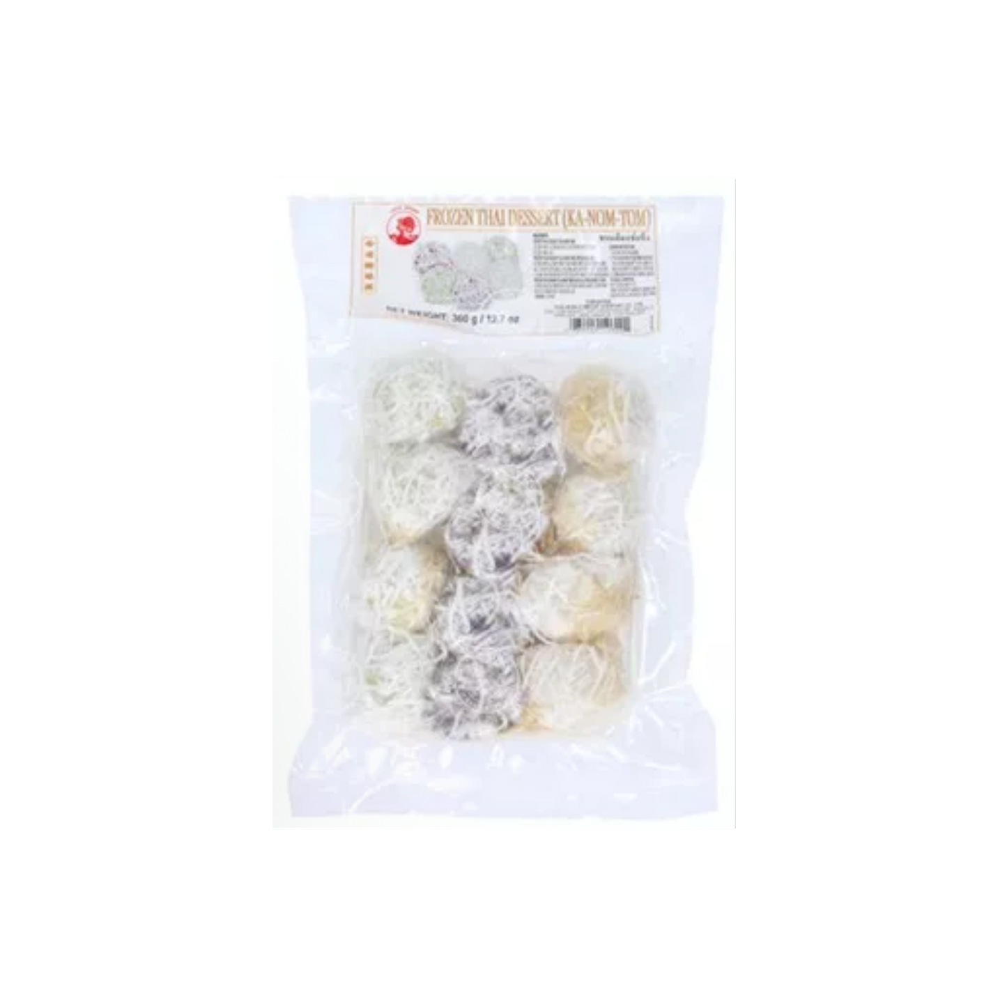 COCK Klebreisbällchen mit Kokosfüllung (ขนมต้มแช่แข็ง ตราไก่) 300g