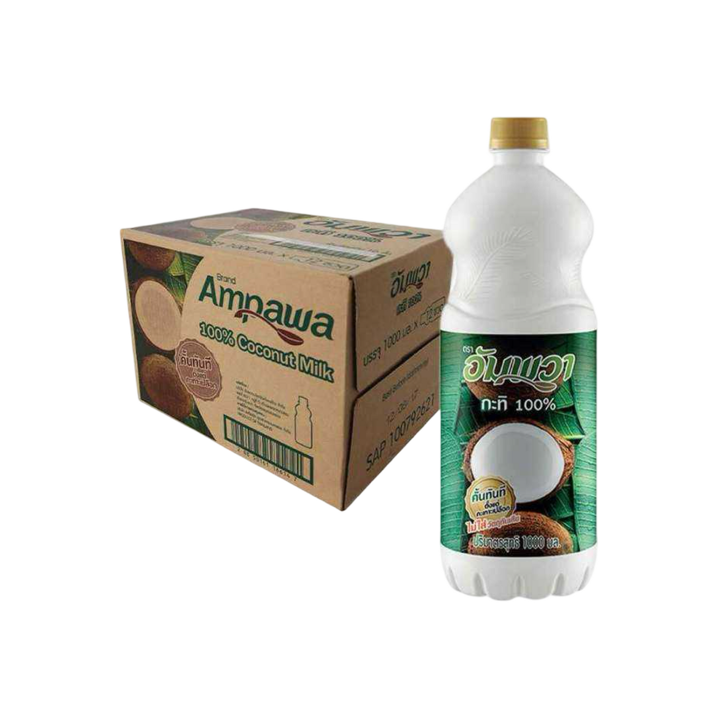 AMPAWA Kokosmilch 100% (กะทิ 100% อัมพวา) 12x1000ml