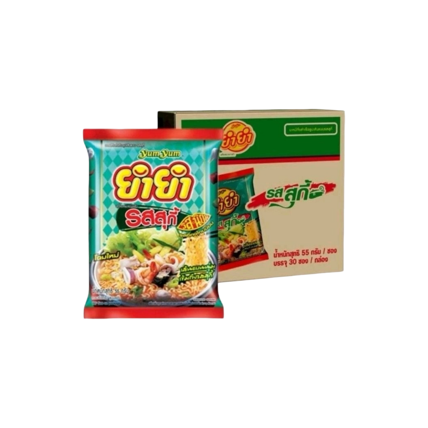 YUMYUM Instantnudeln Suki-Geschmack (รสสุกี้ ยำยำ) 30x55g