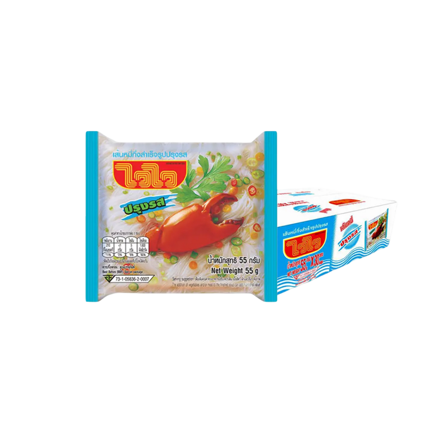 WAIWAI Reisfaden-Instantnudeln (เส้นหมี่ปรุงรส ไวไว) 30x55g