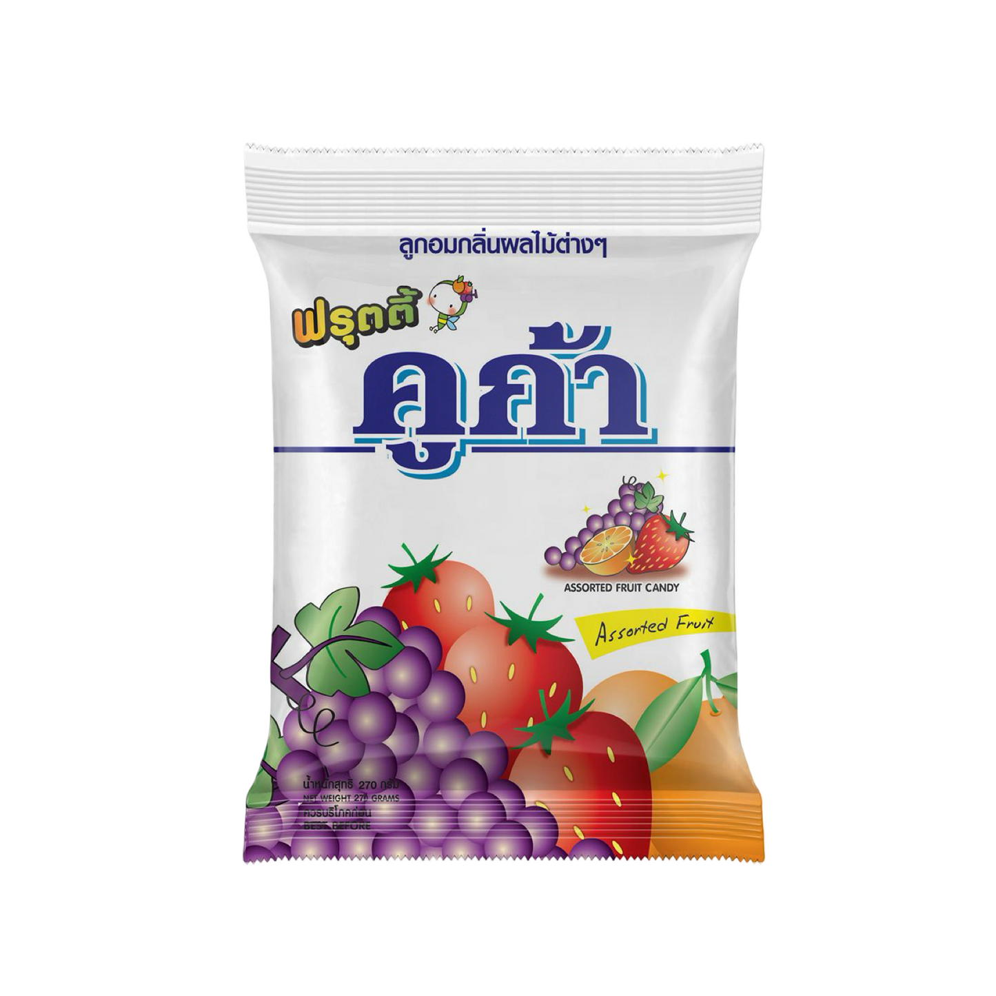 COUGAR Gemischte Fruchtbonbons (ลูกอมรสผลไม้รวม คูก้า) 270g