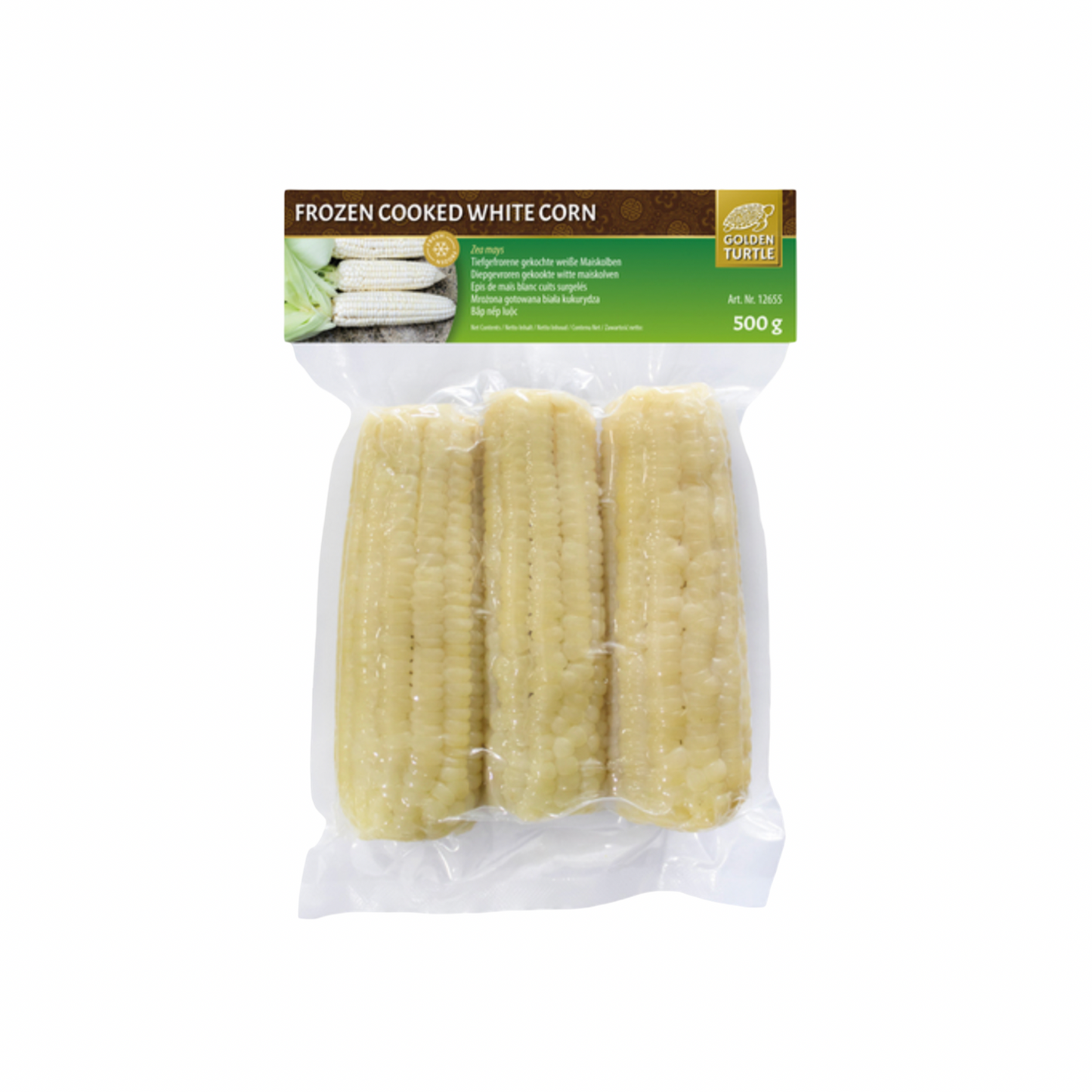 GOLDEN TURTLE Weißer Mais - Gekocht (ข้าวโพดข้าวเหนียวสีขาวต้ม โกลเดนเทอร์เทิล) 500g