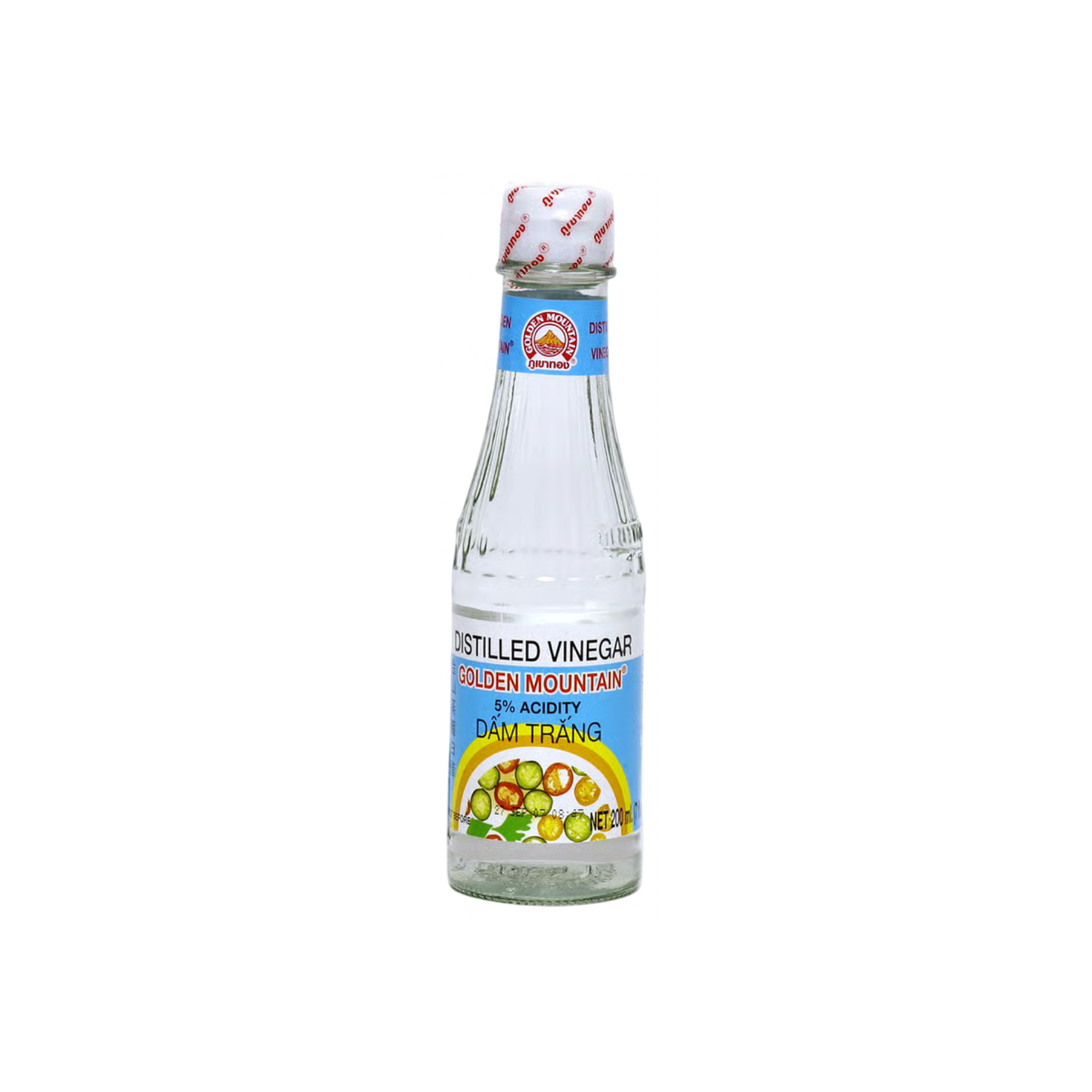 GOLDEN MOUNTAIN Destillierter Essig 5% (น้ำส้มสายชูกลั่น 5% ภูเขาทอง) 200ml - Ohayo Asia Shop
