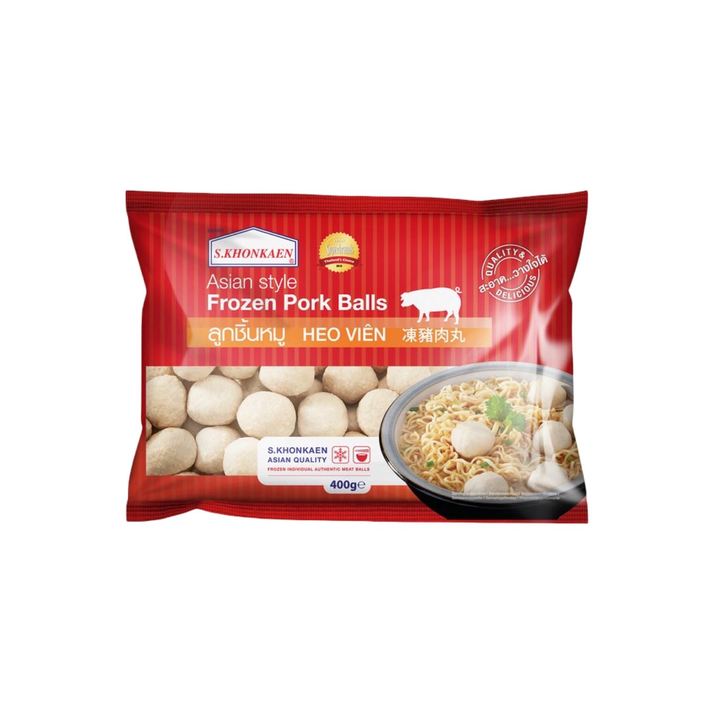 SOR KHONKAEN Schweinefleischbällchen (ลูกชิ้นหมู ส.ขอนแก่น) 400g