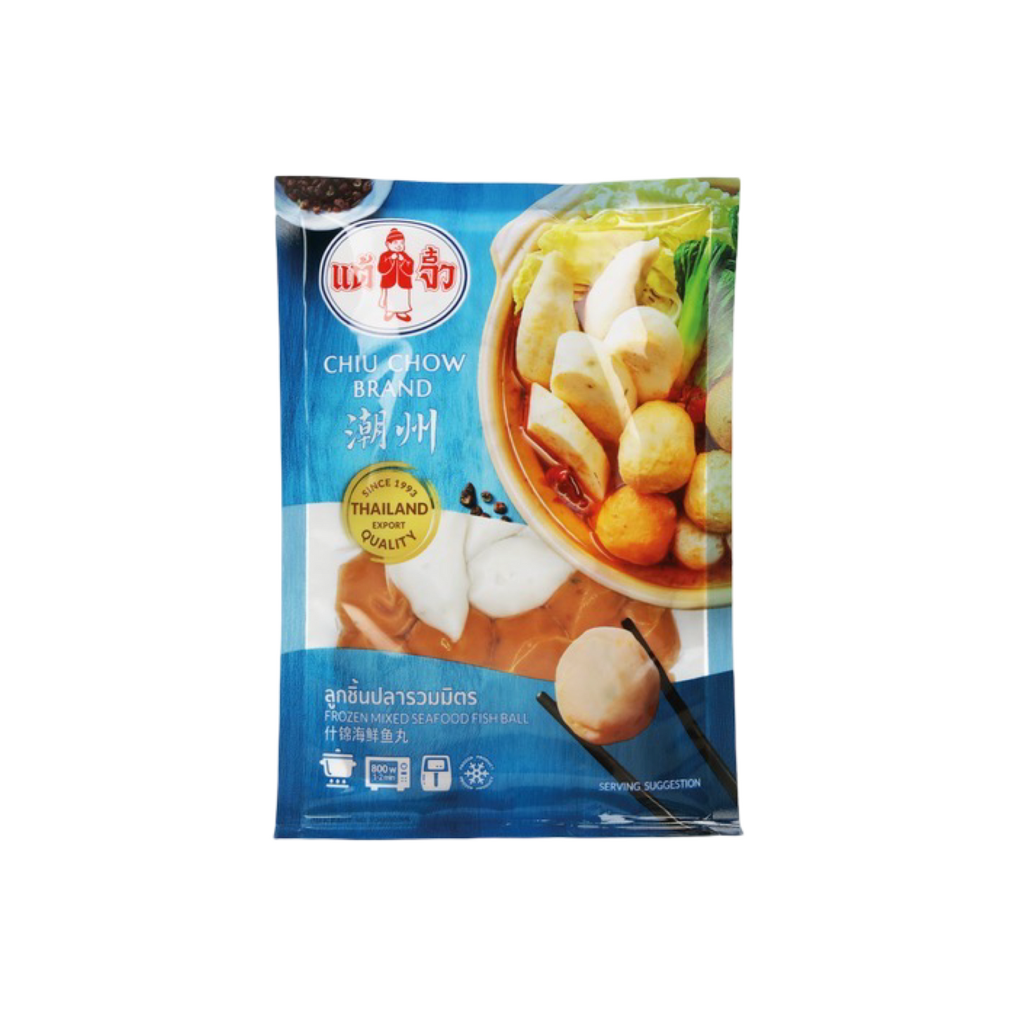 CHIU CHOW Fischbällchen-Mix (ลูกชิ้นปลารวมมิตร แต้จิ๋ว) 200g