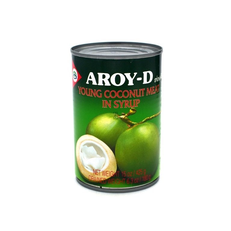 AROY-D Junges Kokosnussfleisch in Sirup (เนื้อมะพร้าวอ่อนในน้ำเชื่อม อร่อย-ดี) 425g