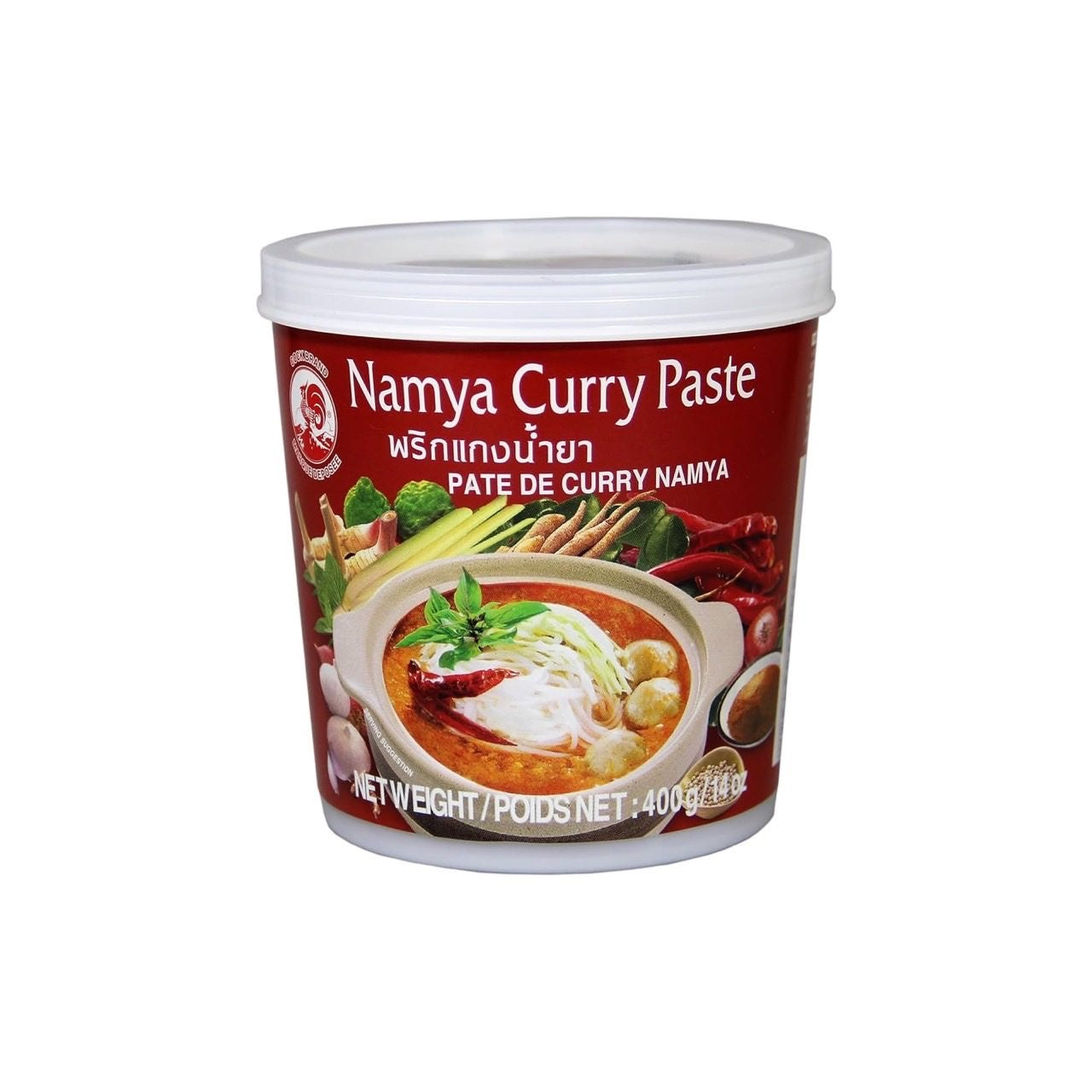COCK Currypaste für Fisch-Reisnudeln (พริกแกงน้ำยา ตราไก่) 400g