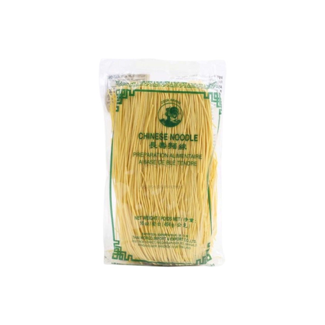 COCK Chinesische Nudeln Gelb (เส้นหมี่ซั่ว ตราไก่) 454g