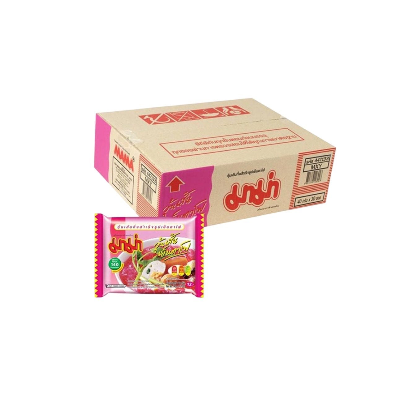 MAMA Instant-Glasnudeln Yen Ta Fo (วุ้นเส้นเย็นตาโฟ มาม่า) 30x40g