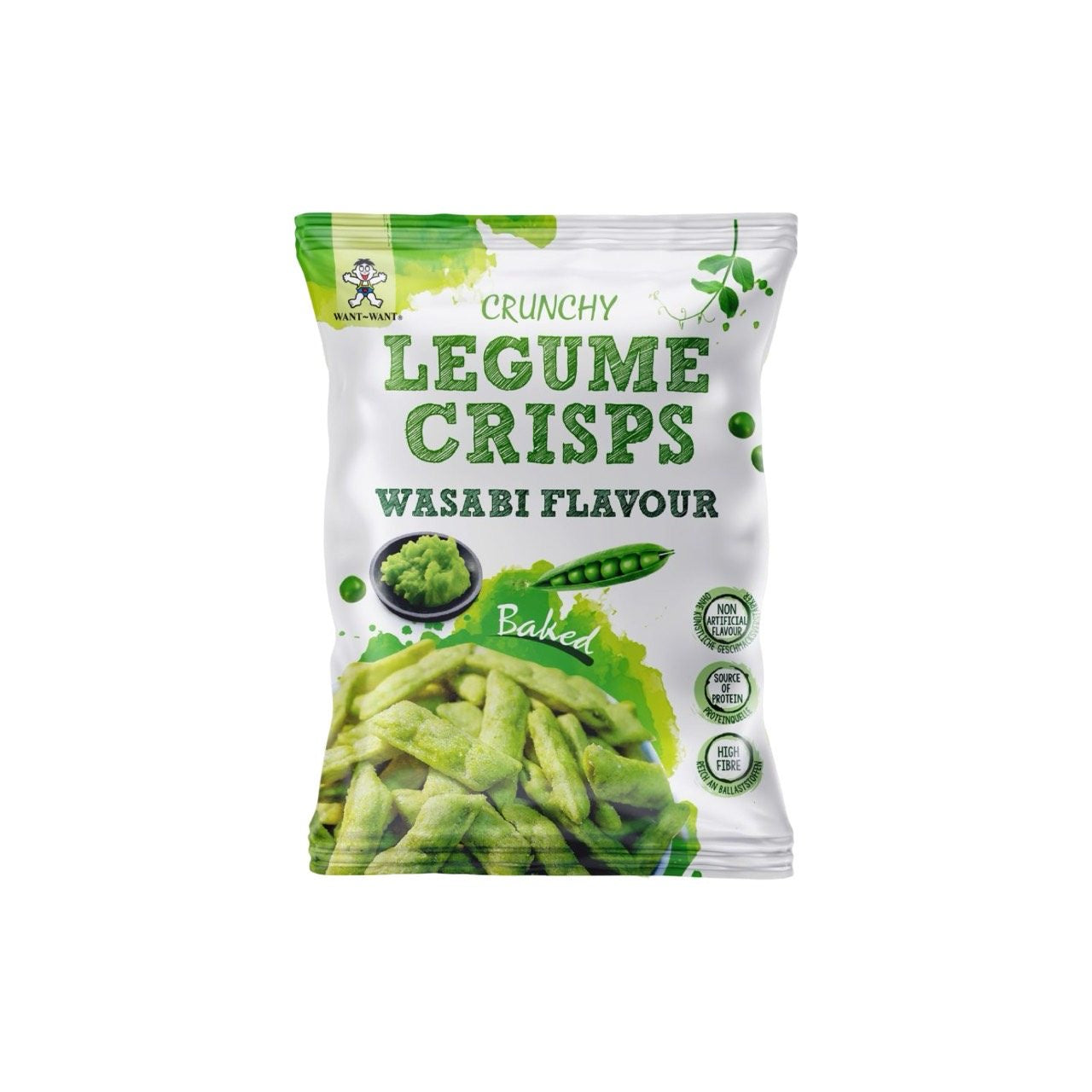 WANT-WANT Erbsen-Snack mit Wasabi-Geschmack (รสวาซาบิ ว้อนท์ว้อนท์) 85g