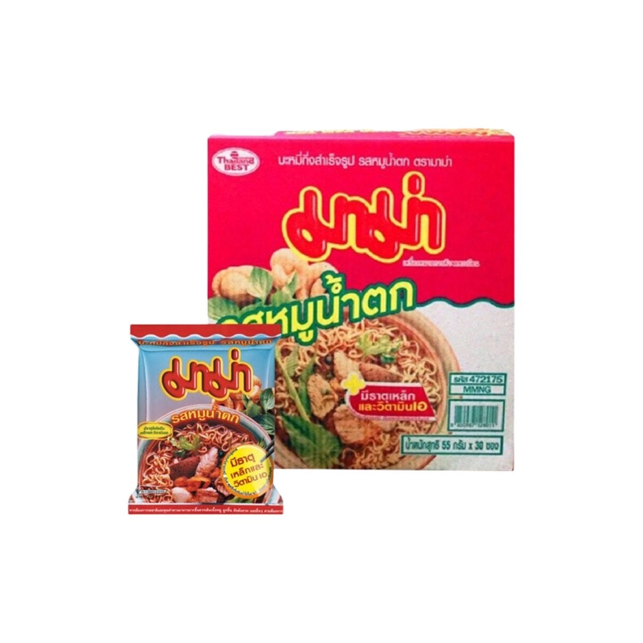 MAMA Instantnudeln mit Schweine-Nam-Tok-Geschmack (รสหมูน้ำตก มาม่า) 30x55g
