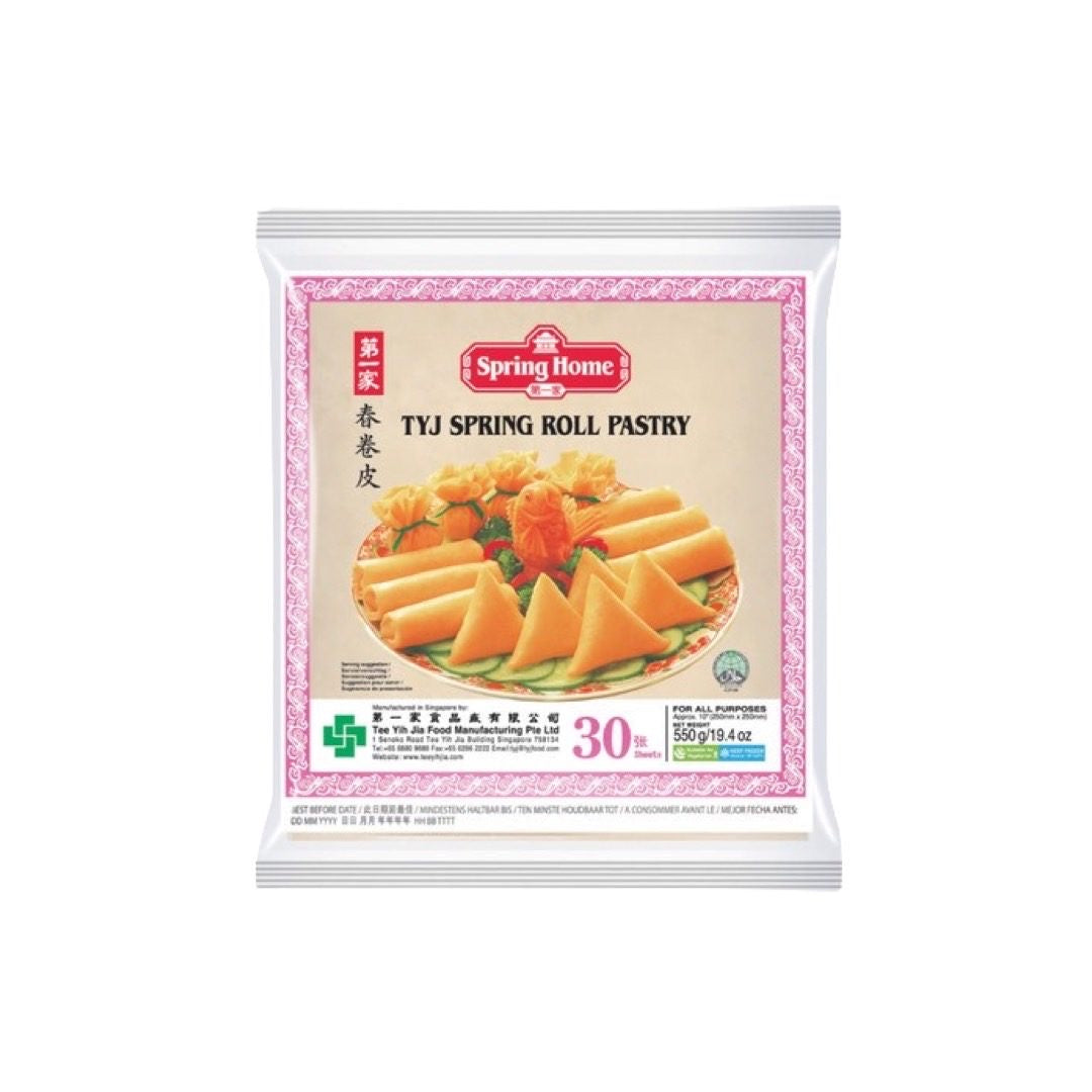 SPRING HOME Tiefgekühlte Teigblätter für Frühlingsrollen (แผ่นปอเปี๊ยะแช่แข็ง สปริงโฮม) 250g