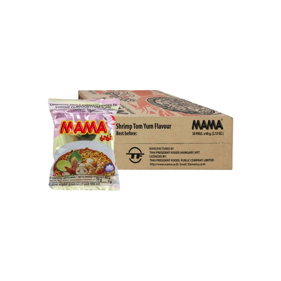 MAMA Instant-Nudeln mit Tom-Yum-Garnelengeschmack (รสต้มยำกุ้ง มาม่า) 30x60g - Ohayo Asia Shop