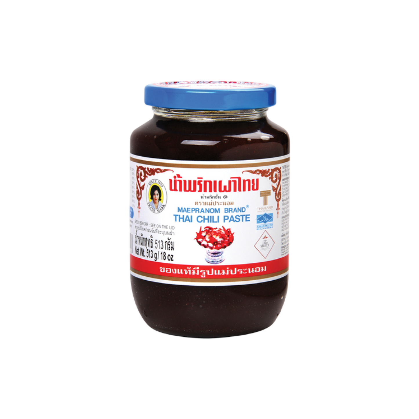 MAEPRANOM Chilipaste in Öl (น้ำพริกเผา แม่ประนอม) 513g