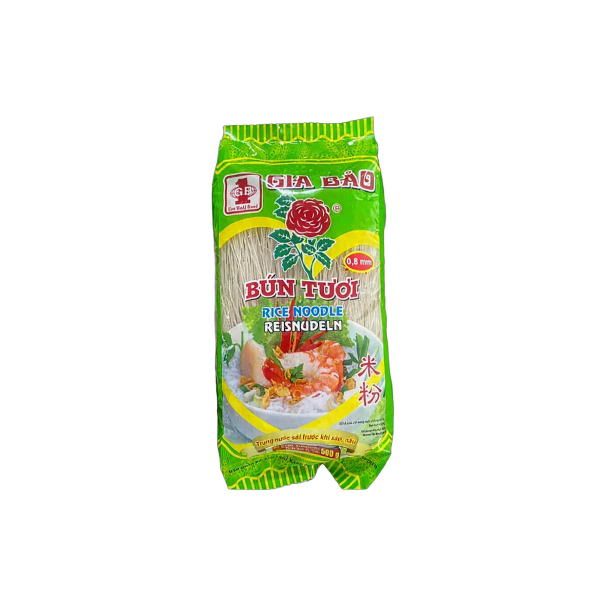 GIA BAO Reisnudeln Bún Tươi 0,8mm (เส้นขนมจีนอบแห้ง เจียเบ่า) 500g - Ohayo Asia Shop