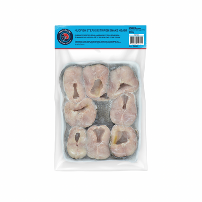 MOOIJER Schlangenkopffisch ausgenommen (ปลาช่อนหั่นชิ้นแช่แข็ง) 1000g