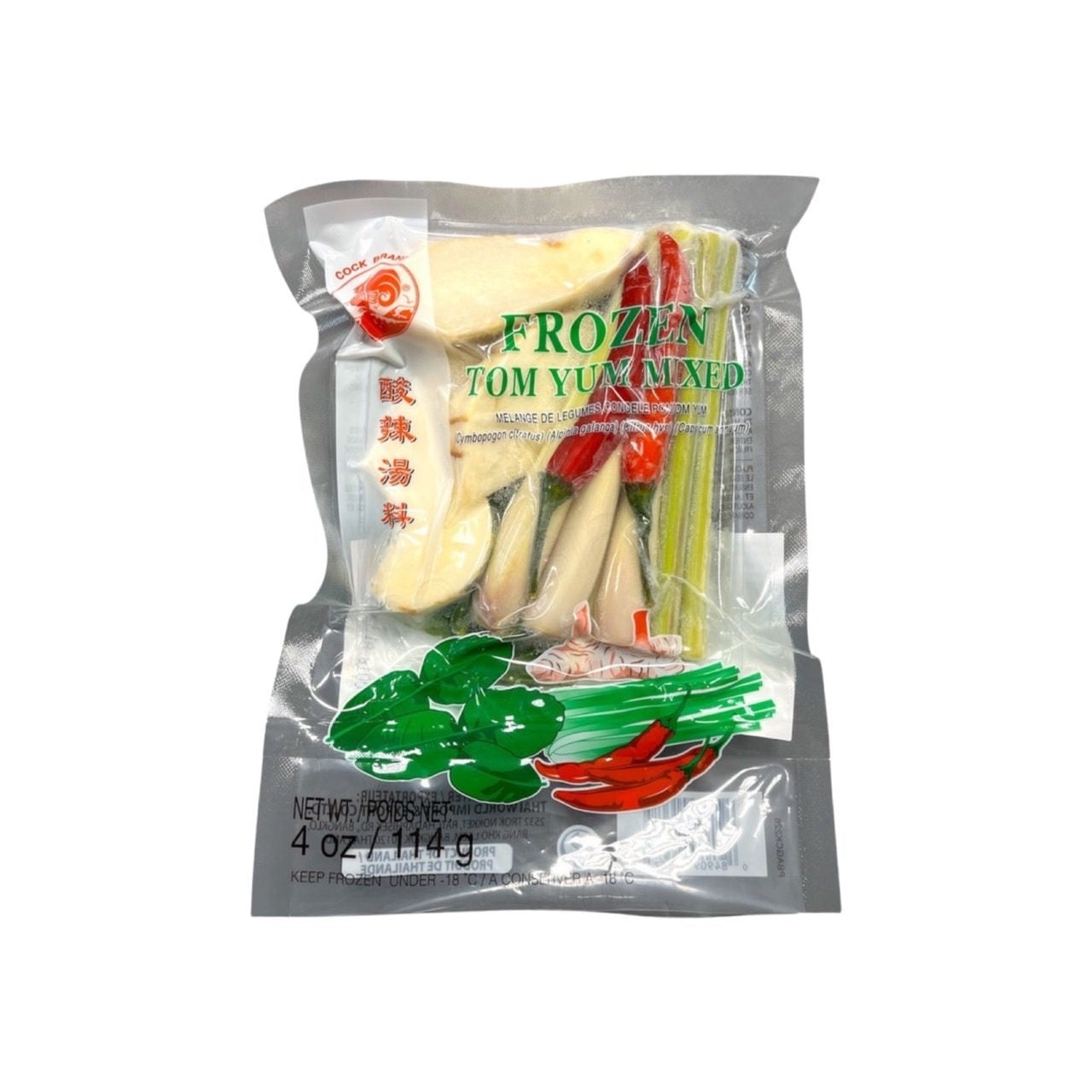 COCK Tiefgekühltes Tom Yum Set (เครื่องต้มยำแช่แข็ง ตราไก่) 114g