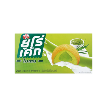 EURO Puff Cake mit Pandancreme-Füllung (ยูโร่ พัฟเค้กสอดไส้ครีมใบเตย ยูโร่) 204g - Ohayo Asia Shop