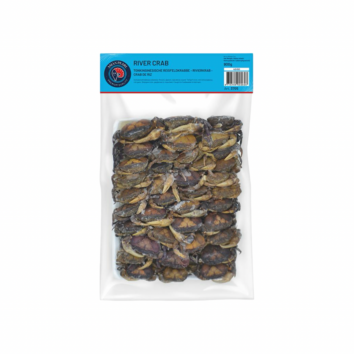 MOOIJER Flusskrabben roh ganz 40/60g (ปูนาแช่แข็ง) 1000g