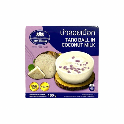 BUA LUANG Taro-Bällchen in Kokosmilch (บัวลอยเผือกแช่แข็ง บัวหลวง) 160g