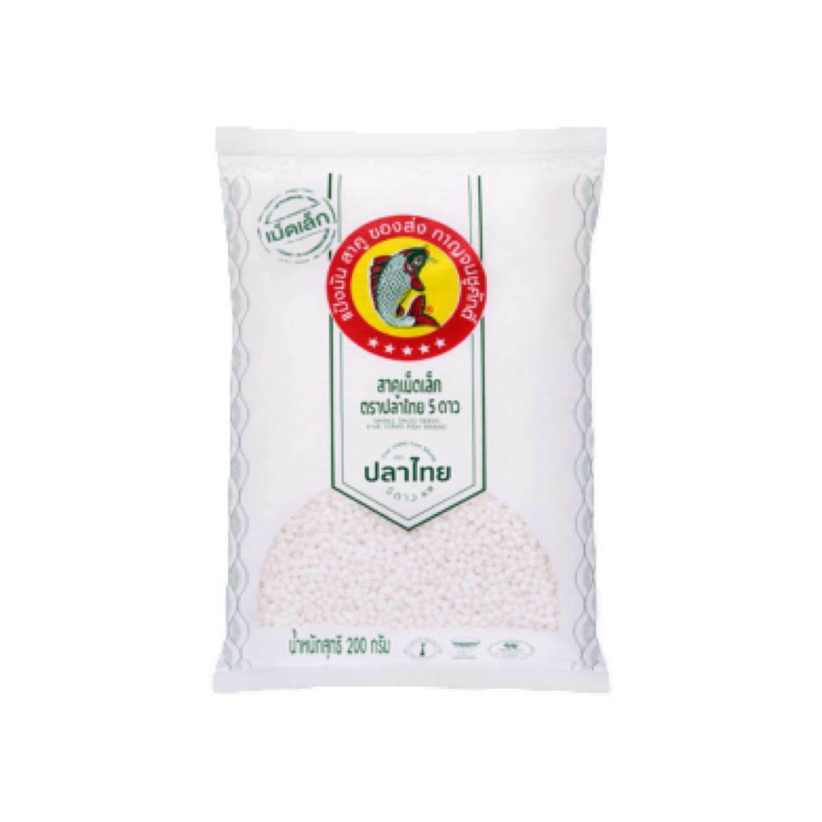 FIVE STARS FISH kleine Tapiokaperlen (สาคูเม็ดเล็ก ปลาไทย 5 ดาว) 400g - Ohayo Asia Shop