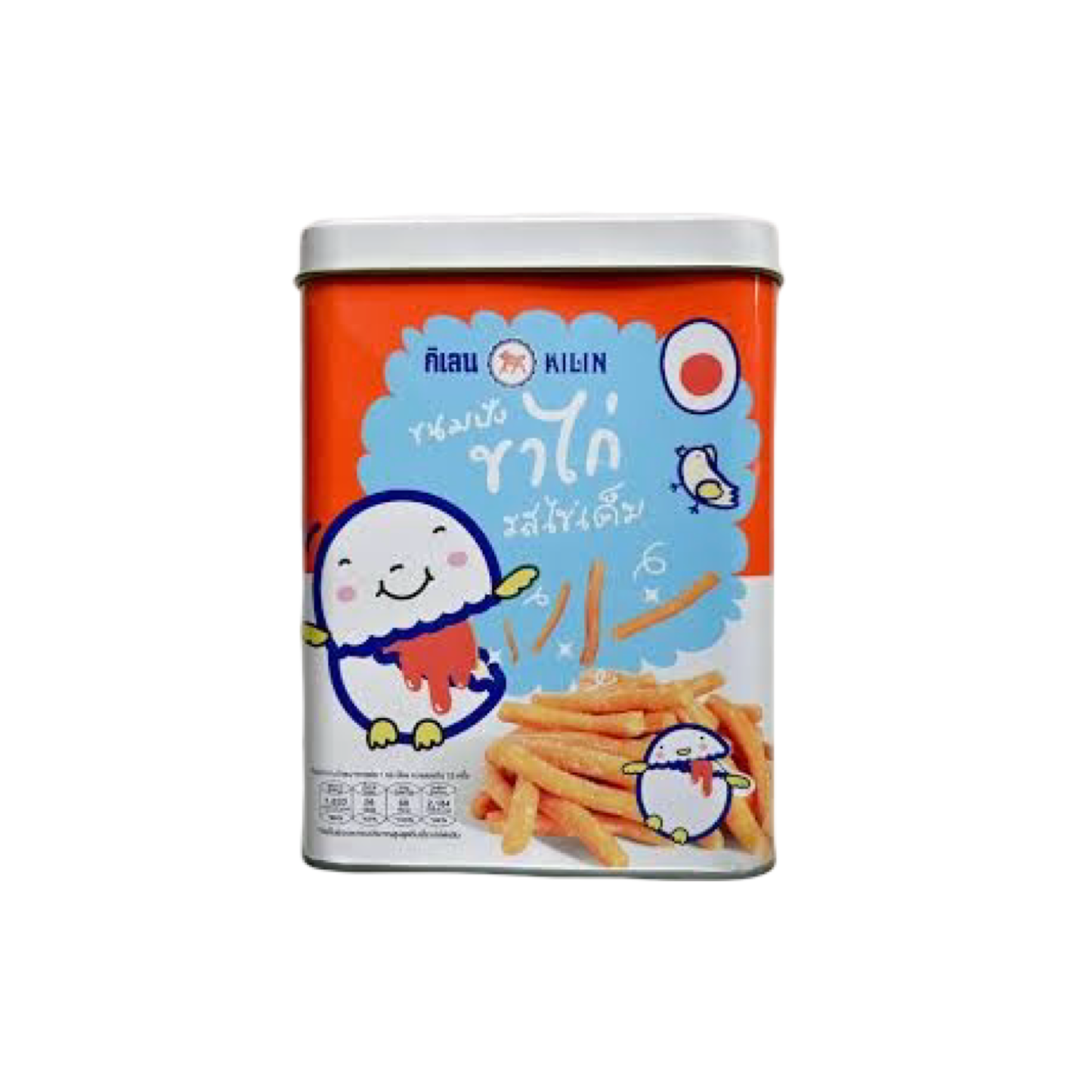 KILIN Salzige Eier-Brotsticks (ขนมปี๊บจิ๋ว ขาไก่รสไข่เค็ม กิเลน) 400g