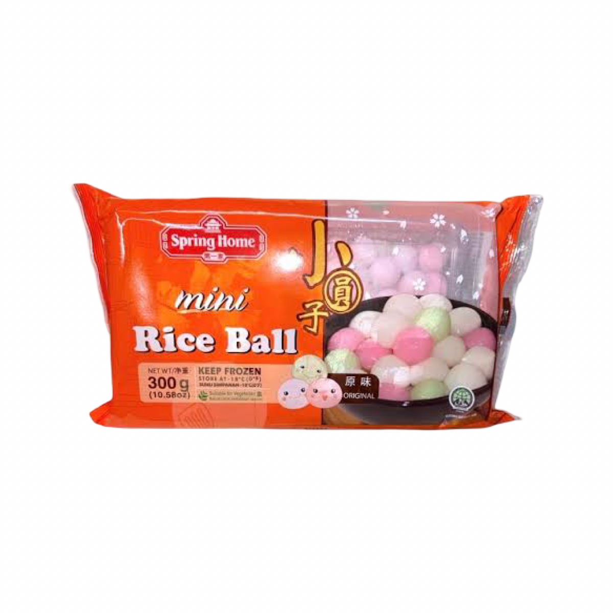 SPRING HOME Bunte Mini-Klebreisbällchen tiefgefroren (แป้งบัวลอยจิ๋ว สปริงโฮม) 300g - Ohayo Asia Shop