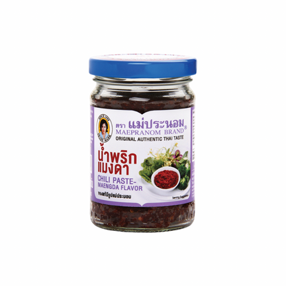 MAEPRANOM Würzige Chilipaste mit Maeng-Da-Aroma (น้ำพริกแมงดา แม่ประนอม) 228g - Ohayo Asia Shop