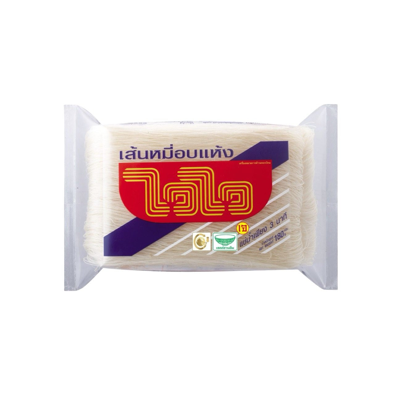 WAIWAI Getrocknete Reis-Vermicelli (เส้นหมี่อบแห้ง ไวไว) 180g