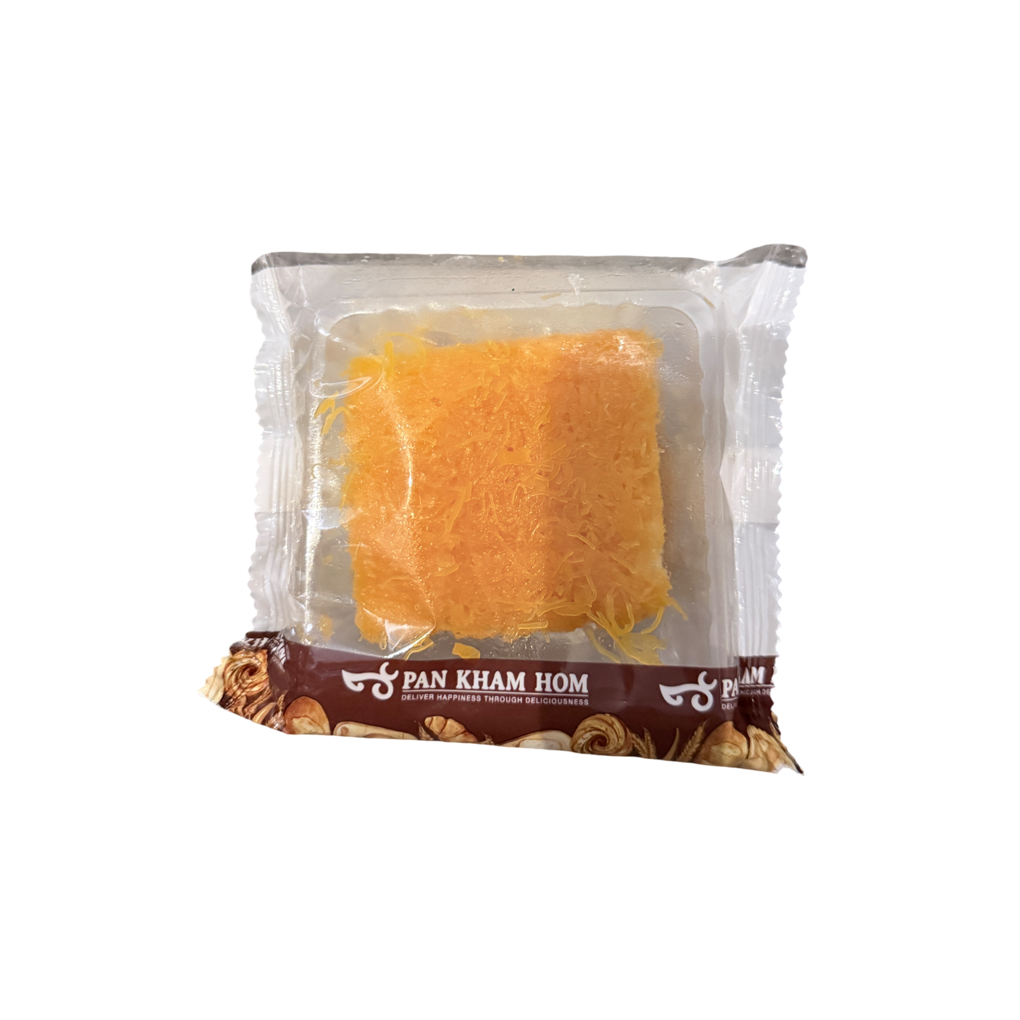 PAN KHAM HOM Chiffon-Kuchen mit Goldfäden-Topping (เค้กฝอยทอง ปั้นคำหอม) 40g