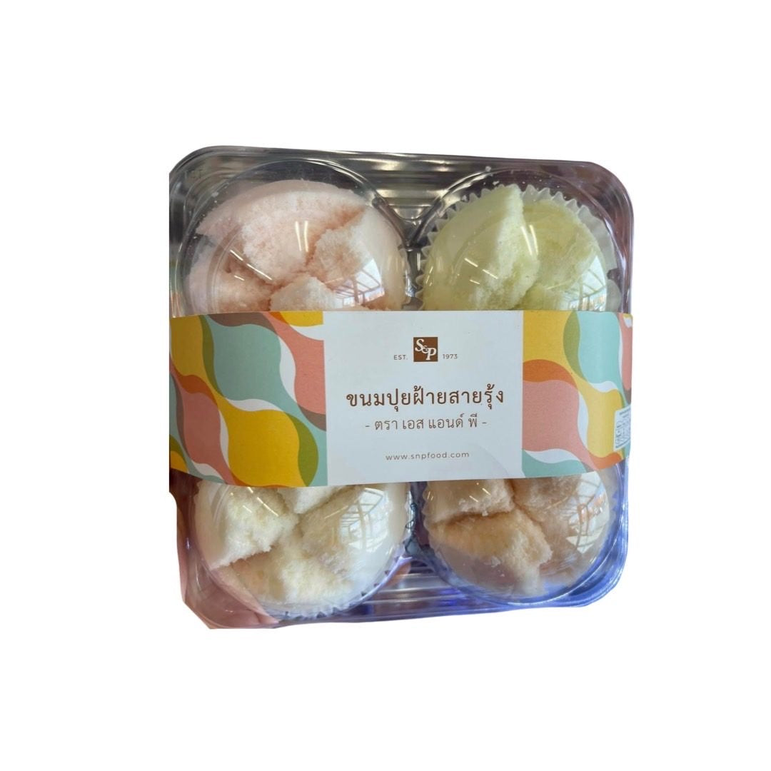 S&P Traditioneller Thailändischer Dampfkuchen (ขนมปุยฝ้ายสายรุ้ง เอสแอนด์พี) 160g
