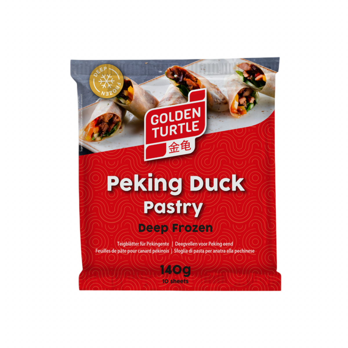 GOLDEN TURTLE Teigblätter für Pekingente tiefgefroren (แผ่นแป้งเป็ดปักกิ่ง โกลเด้นเทอร์เทิล) 140g - Ohayo Asia Shop