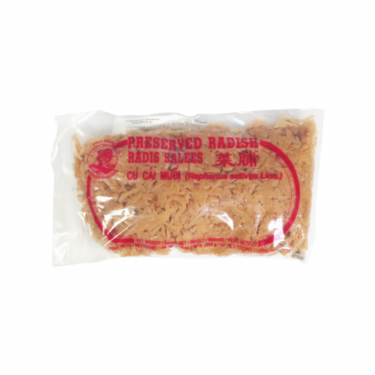 COCK Salzig eingelegter Rettich in Streifen (หัวไชโป๊เค็มชนิดเส้น ไก่) 454g - Ohayo Asia Shop