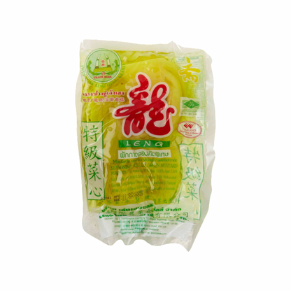 LENG HENG Gewürzter Senfkohl süß-sauer eingelegt (ผักกาดดองปรุงรส เล้งเฮ้ง) 350g - Ohayo Asia Shop