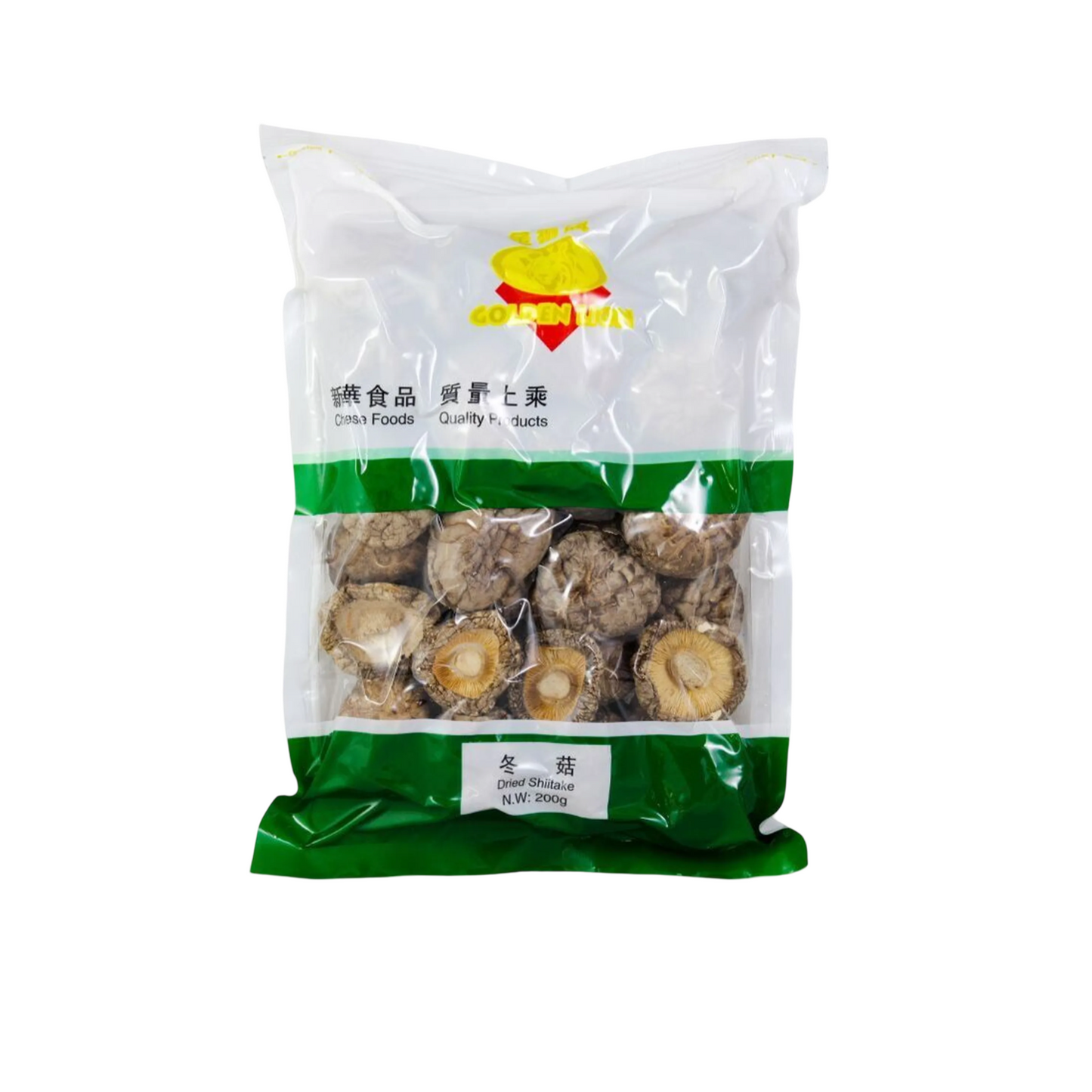 GOLDEN LION Getrocknete Shiitake-Pilze (เห็ดหอมอบแห้ง สิงโตทอง) 200g