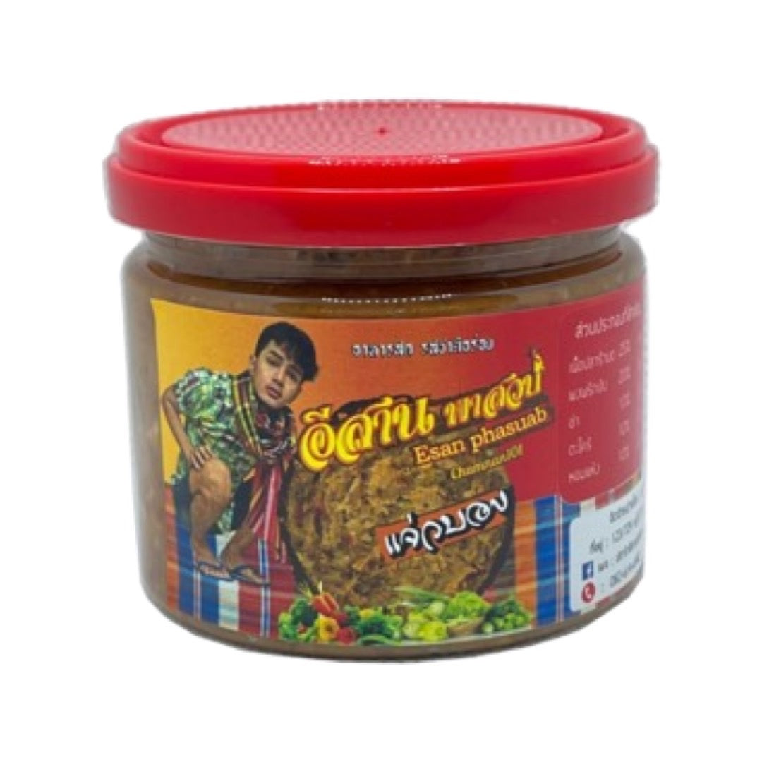 ESAN PHASUAB Scharfer fermentierter Fisch-Dip (แจ่วบอง อีสานพาสวบ) 150g