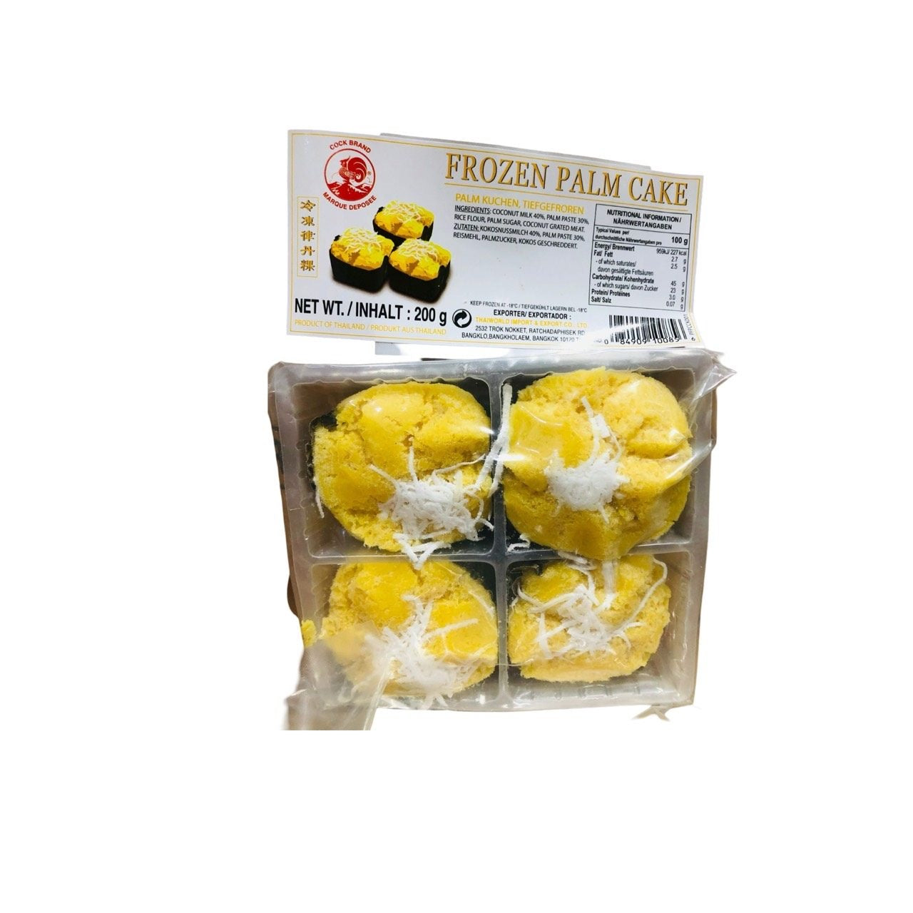 COCK Gedämpfter Toddy-Palm-Kuchen (ขนมตาลแช่แข็ง ตราไก่) 300g