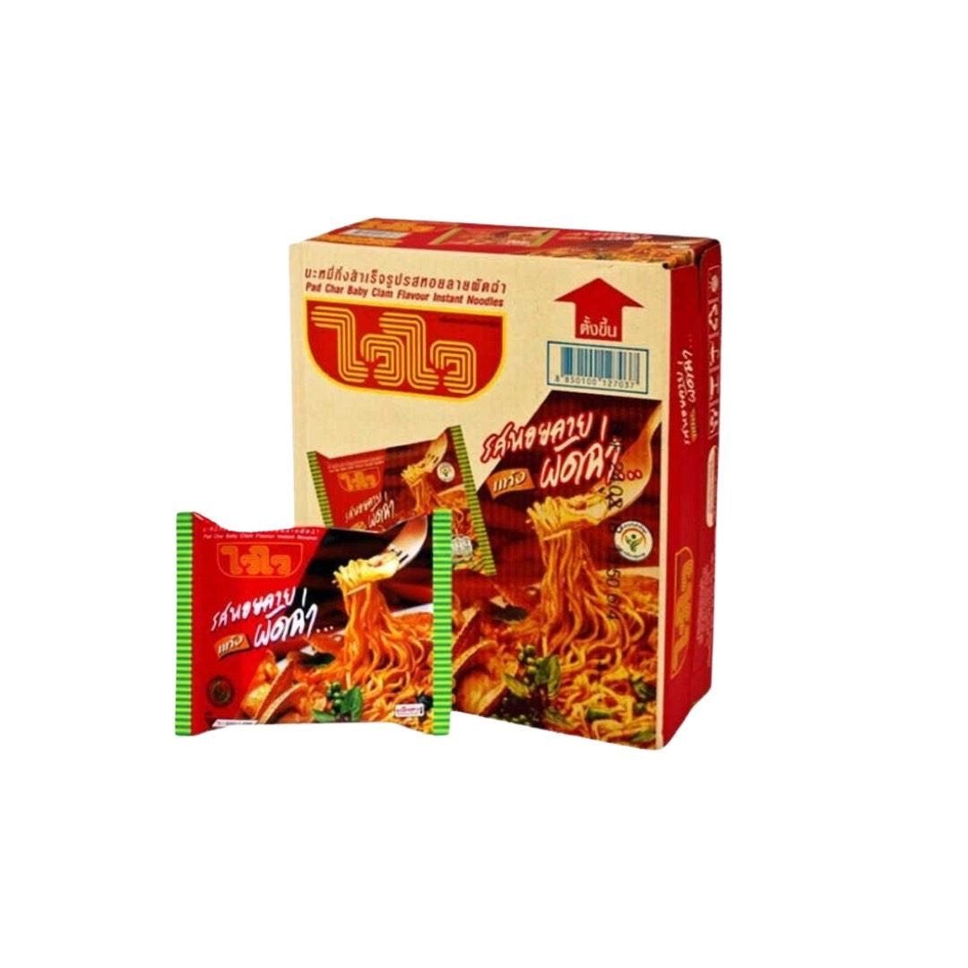 WAIWAI Instantnudeln Gebratene Muscheln mit Chili und Basilikum (รสหอยลายผัดฉ่า ไวไว) 30x60g