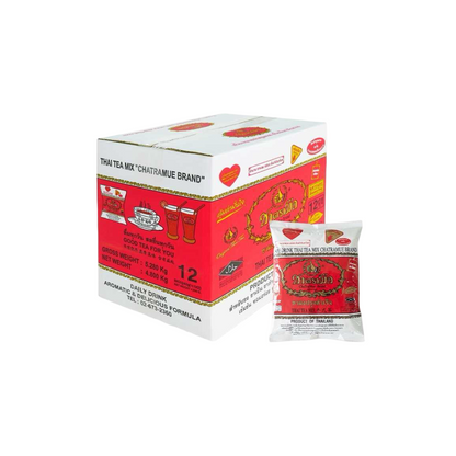 CHATRAMUE Thailändische Teemischung (ชาผงปรุงสำเร็จสีส้ม ชาตรามือ) 12x400g
