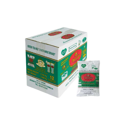 CHATRAMUE Instant-Grünteepulver (ชาเขียวผงปรุงสำเร็จ ชาตรามือ) 12x200g