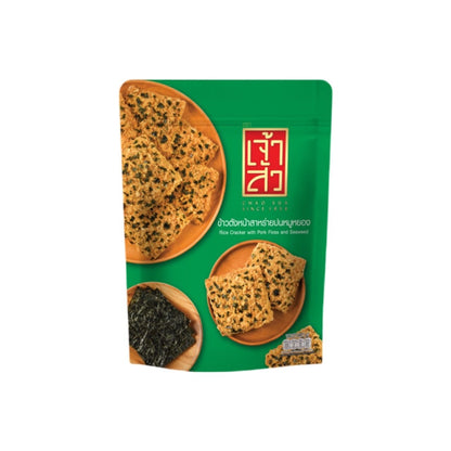 CHAO SUA Reis-Cracker mit Meeresalgen und Schweinefleisch-Floss (ข้าวตังหน้าสาหร่ายปนหมูหยอง เจ้าสัว) 80g