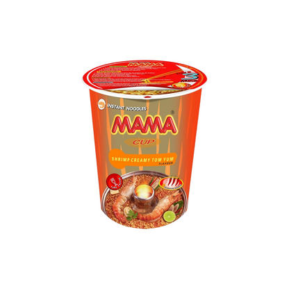 MAMA Instantnudeln Garnelen cremige Tom Yum Becher (รสต้มยำกุ้งน้ำข้น มาม่า คัพ) 70g