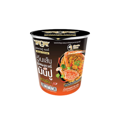 DOUBLE DRAGON READY Instant-Glasnudeln Thai-Curry-Krabbenpaste-Geschmack (วุ้นเส้น รสผัดผงกะหรี่มันปู มังกรคู่ เรดดี้) 38g