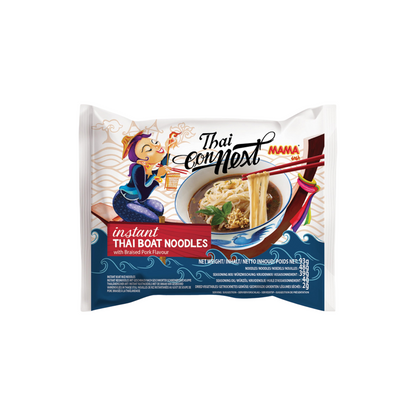 MAMA THAI CONNEXT Reisnudeln mit Schweine-Boat-Soup-Geschmack (เส้นหมี่น้ำตกหมูปรุงสำเร็จ มาม่า ไทยคอนเน็กซ์) 93g